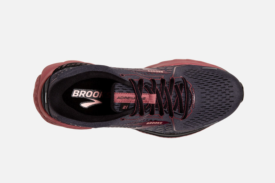 Brooks Israel Adrenaline GTS 21 Road Running Shoes Womens - Black - OFY-513970